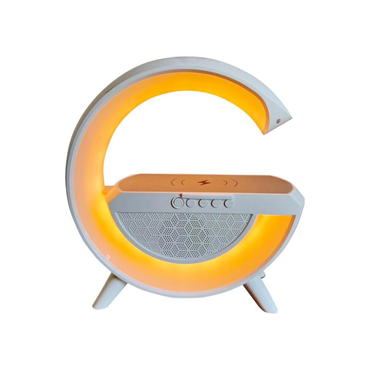 Led Wireless Ambient Lighting Speaker 5 in 1 Music Ringtone Smart Lamp Wireless Charging Seven Color Selections Alarm Clock FM Radio