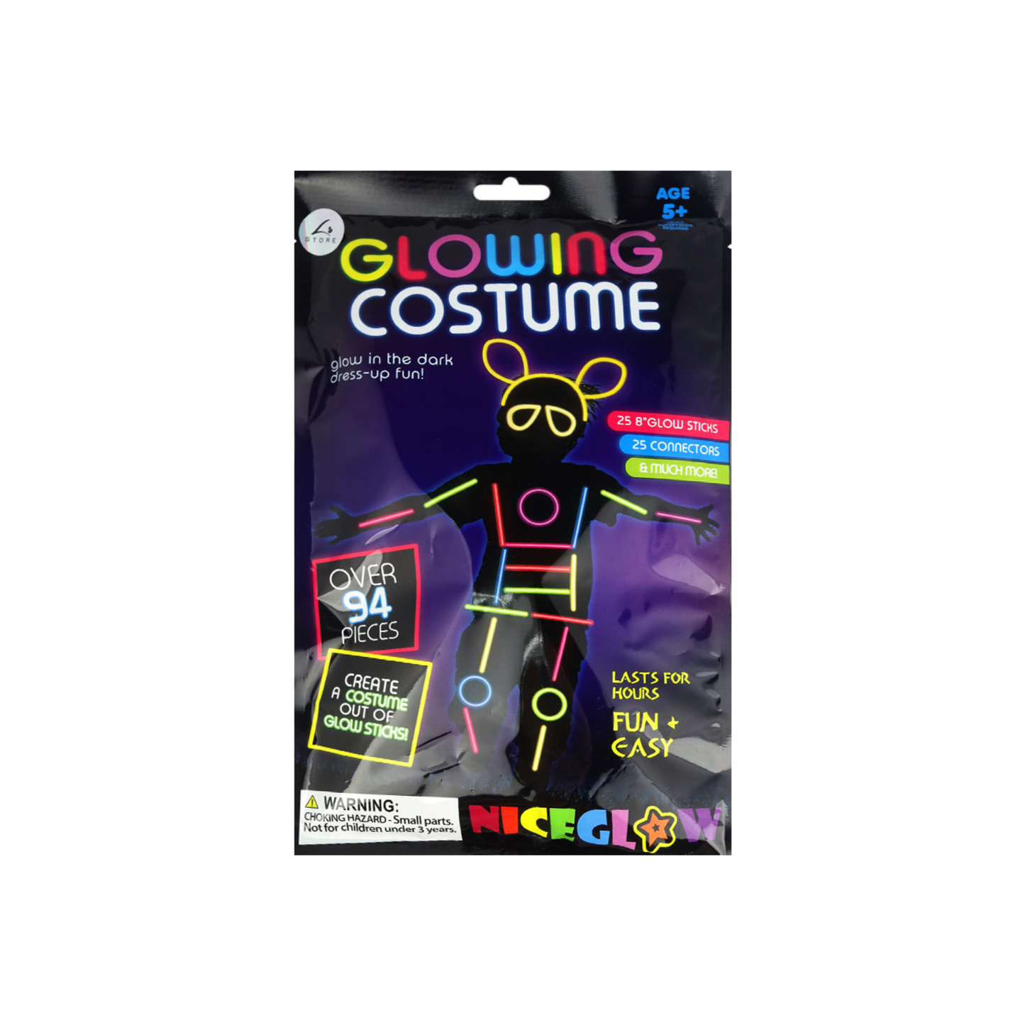 Glowstick Costume Kit - 94+ Pieces - Create Custom Glow-in-the-Dark