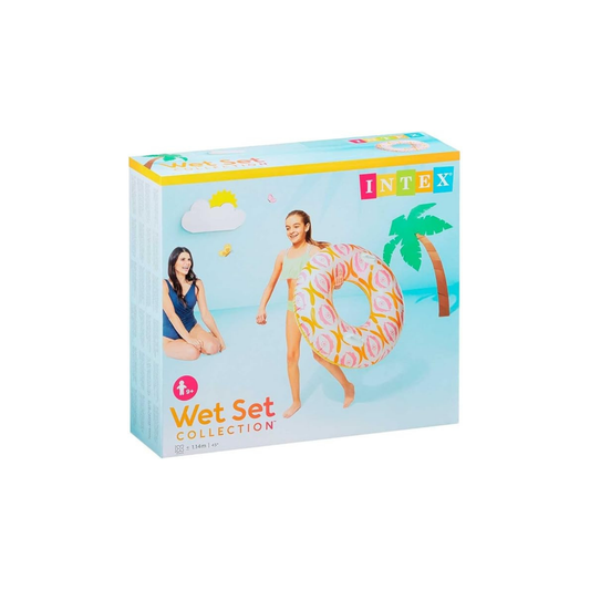 Swimming Tube featuring a multicolor floral pattern