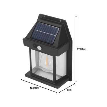 Solar Tungsten Wire Wall Light, Easy To Install 3 Modes Exterior Lighting Fixtures Wall Mount with Screws for Yards