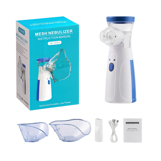 Nebulizer, Portable Mesh Nebulizer for Adults & Kids, Mini Handheld Ultrasonic Inhaler, Low-Noise Steam Vaporizer for Home & Travel, Wireless Vaporizer Machine With Respiratory Mask