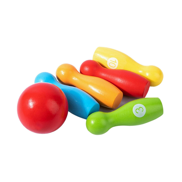 Kids Wooden Bowling Game is a travel-friendly