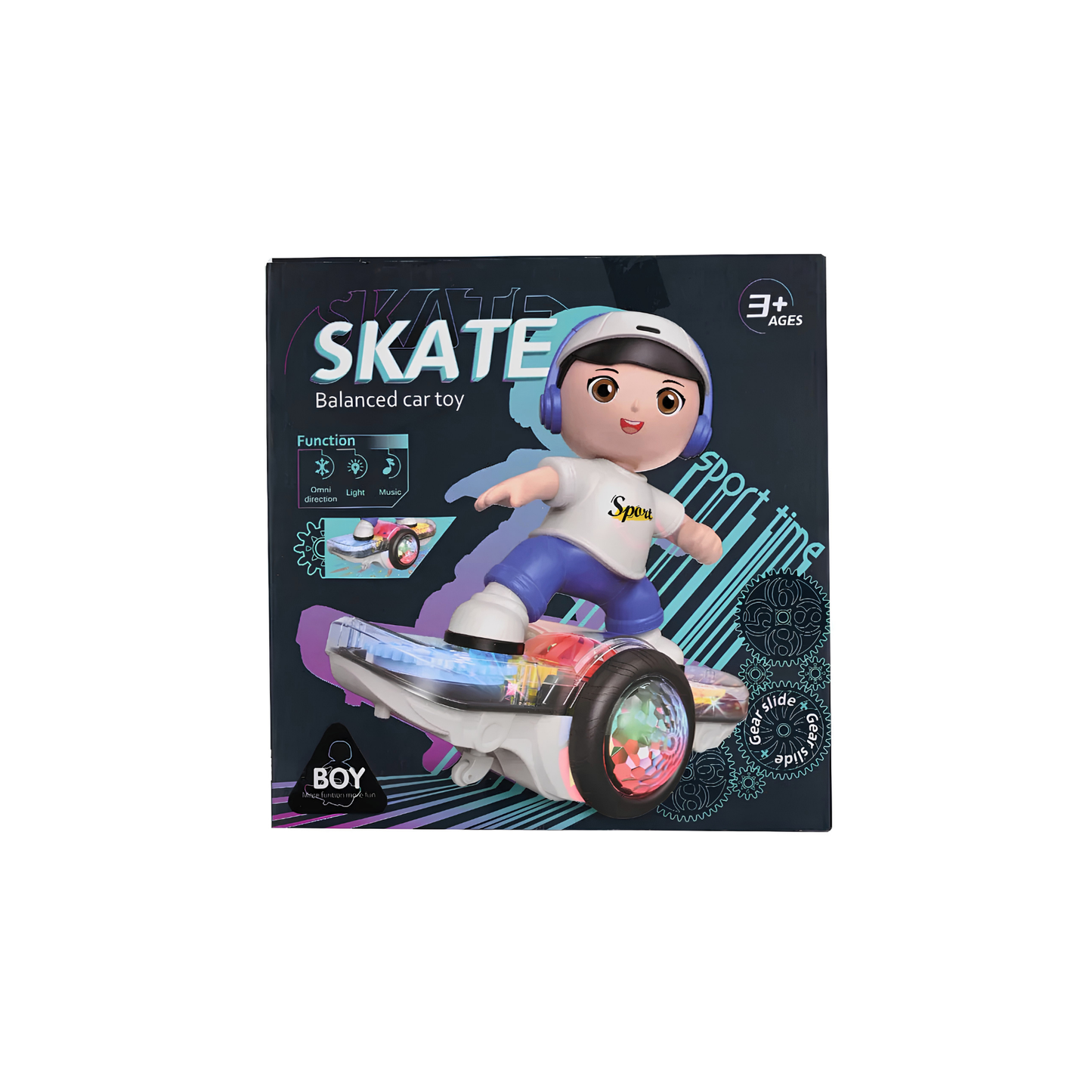 Balanced Car Toy - Musical Skate Adventure with Gear Slide