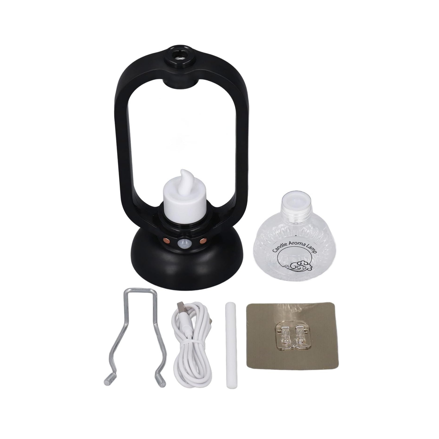 Essential Oil Diffuser, Retro Motion Sensor Ultrasound Diffuser Humidifier LED Candlelight with USB Cable for Bedroom
