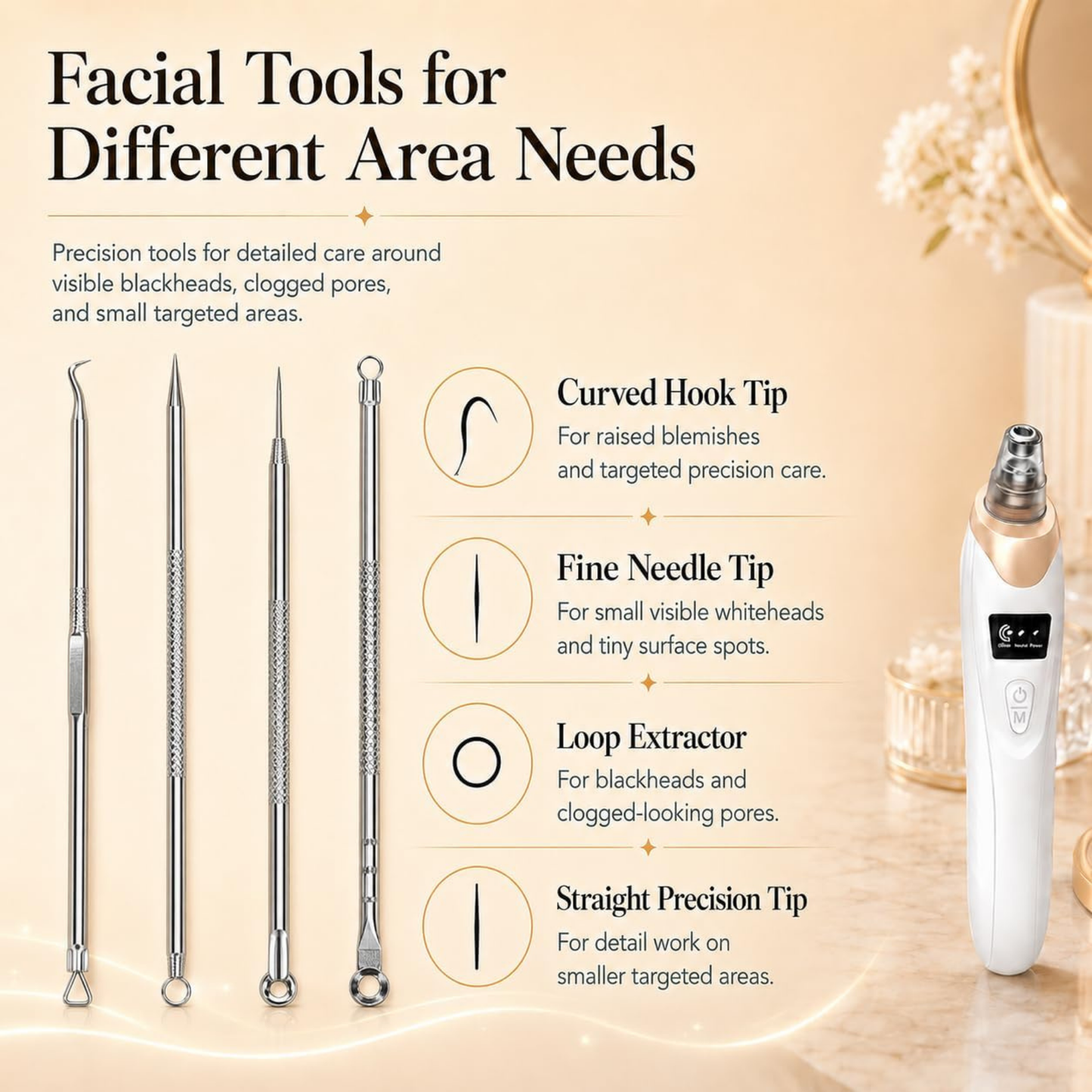 Blackhead Remover Electric Blackhead Vacuum Suction Rechargeable Whitehead Remover Tool Kite Cleanser with 5 Replaceable Heads