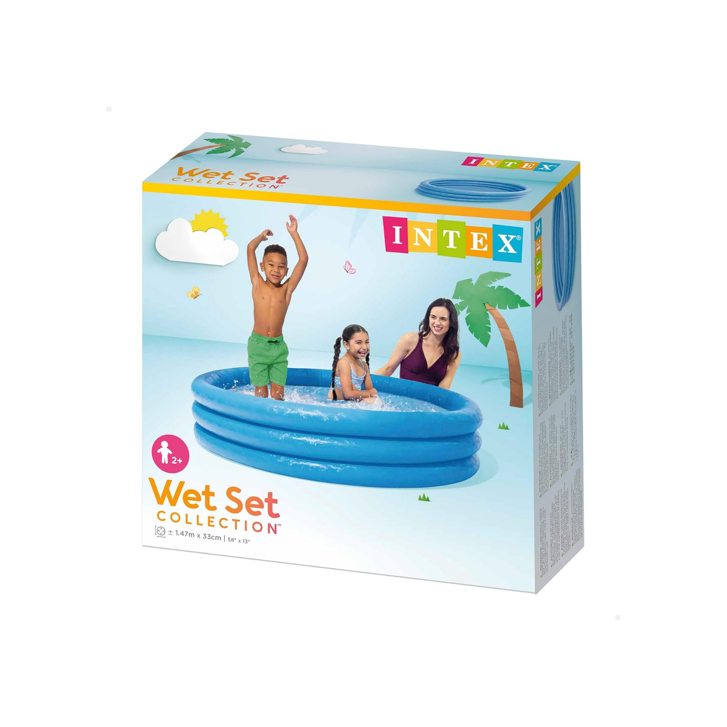 Blue Intex Wet Set Collection three-ring inflatable kiddie pool