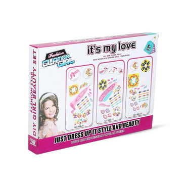 DYI Girl beauty set Fashion Glamor Girl 3-In-1 Jewelry Beauty Set - Multi Color