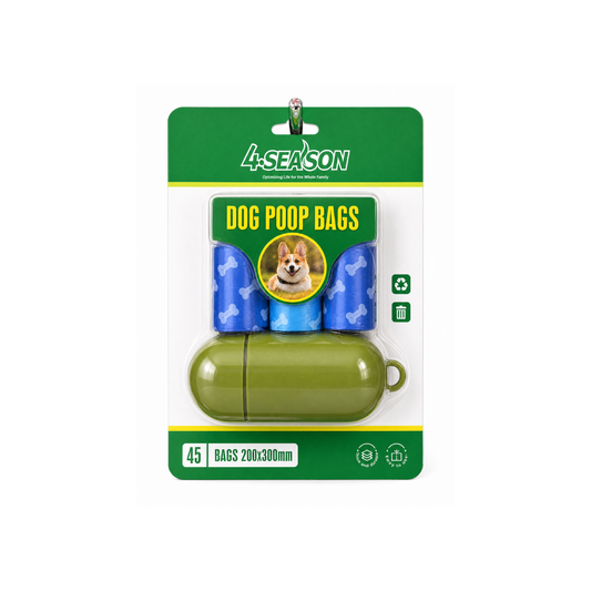 Eco-Friendly Dog Poop Bags & Capsule Dispenser Holder Set
