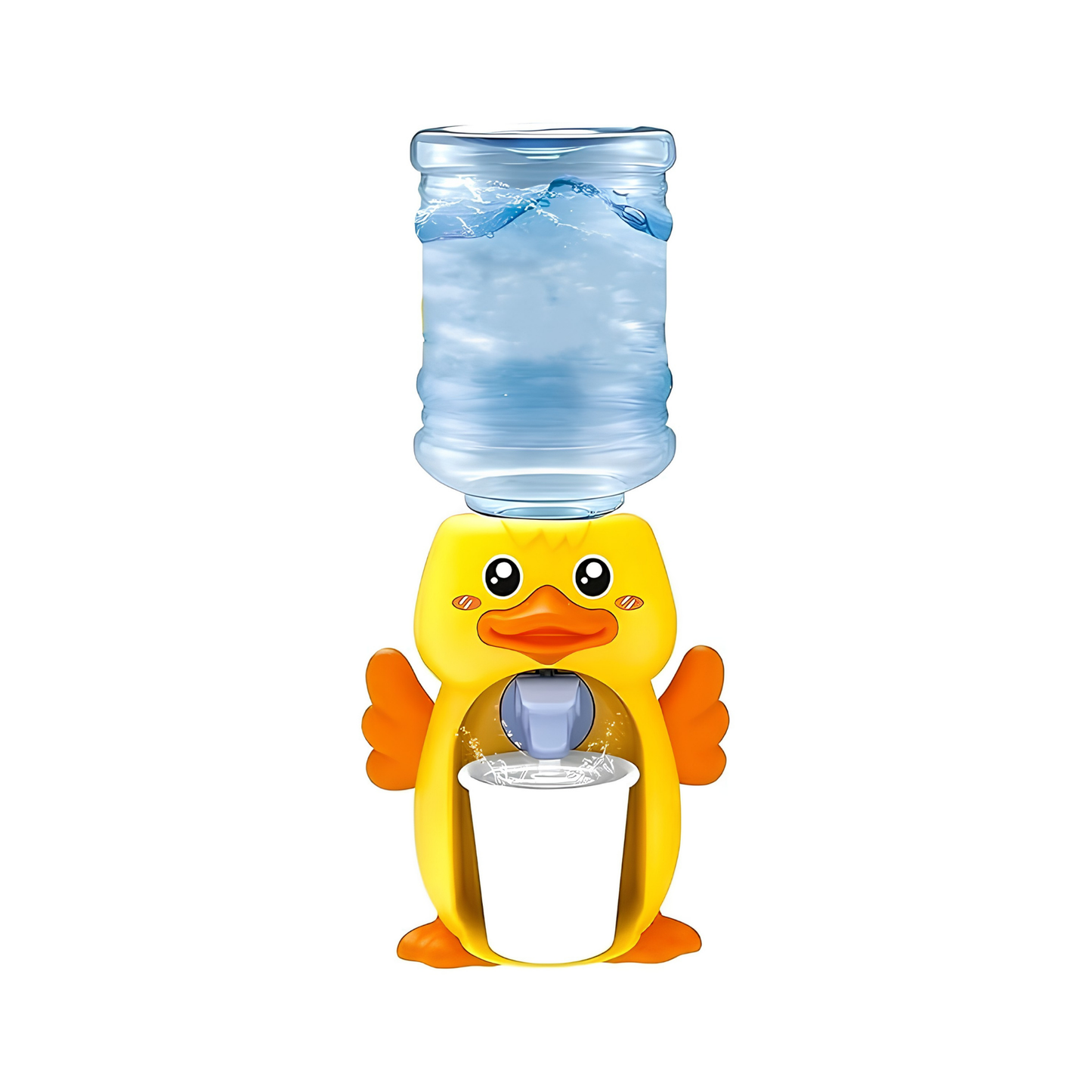 Duck Shaped Mini Water Dispenser for Kids, Cute Animal Design,Water Machine Toy, 18 cm Height, Portable