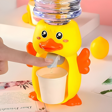 Duck Shaped Mini Water Dispenser for Kids, Cute Animal Design,Water Machine Toy, 18 cm Height, Portable