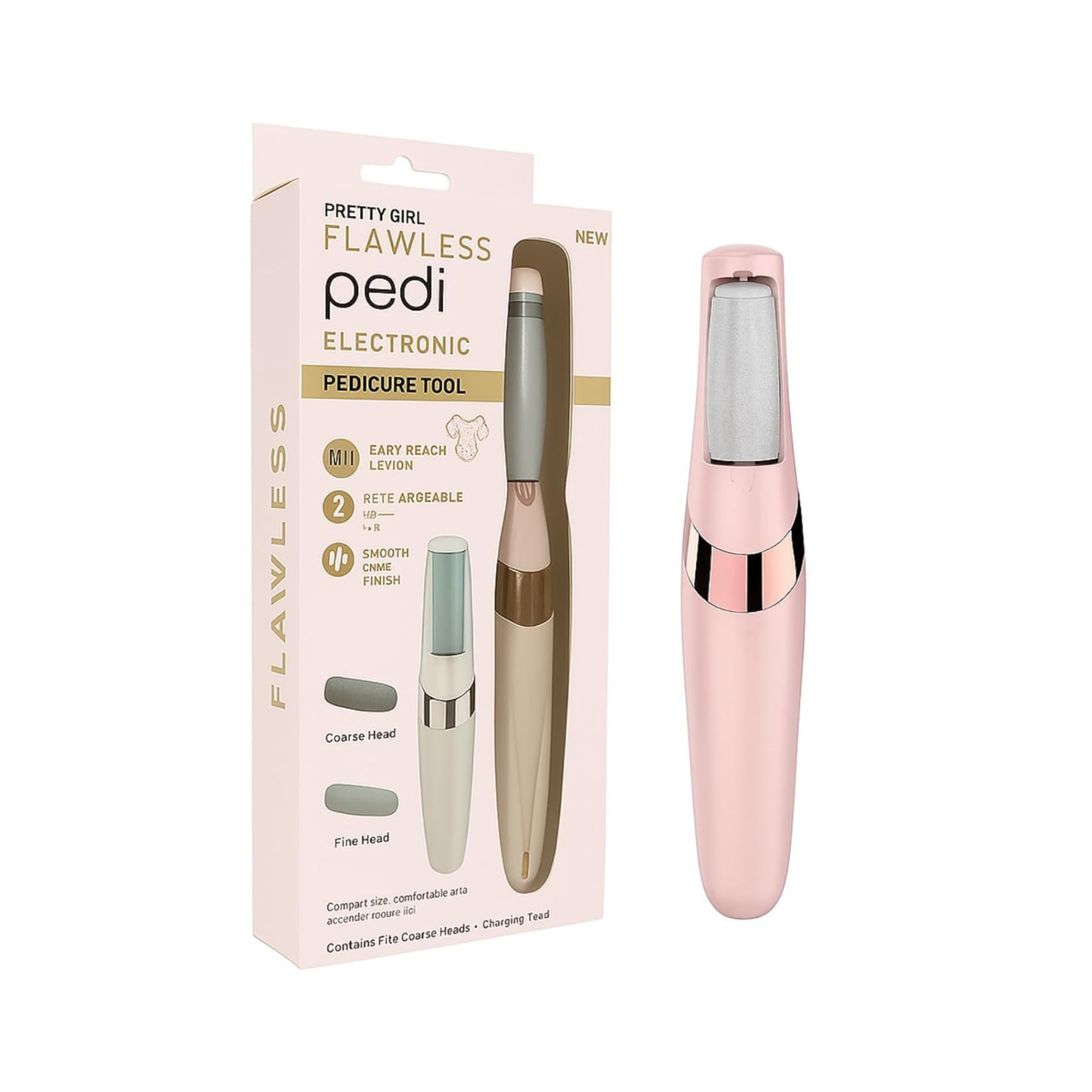 Flawless Pedicure Machine with Powerful Dual Rollers for Hard Skin Removal, Cracked Heel Repair, and Smooth Skin Finish