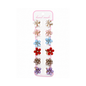 Flower-shaped mini claw hair clips for women Set of colorful
