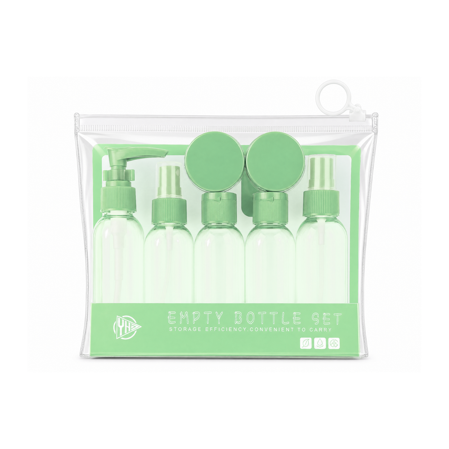 Travel Bottle Set with Storage Bag, Leak Proof Refillable Toiletry Containers for Shampoo, Lotion and Cosmetics, Red