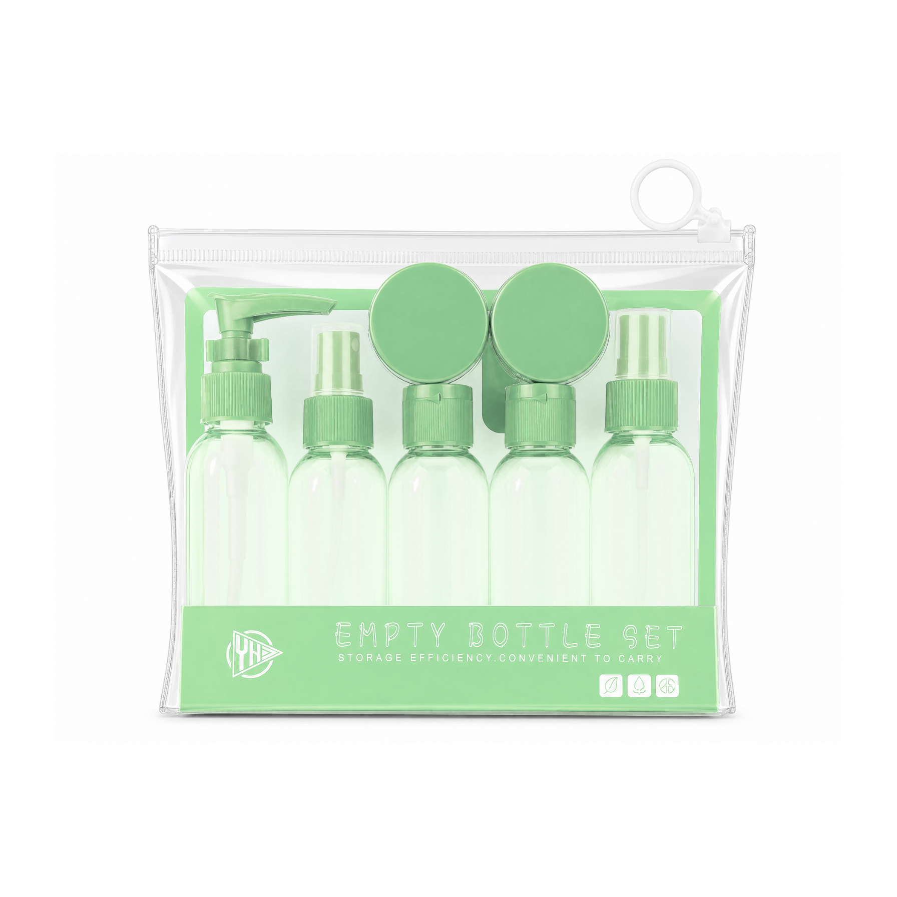 Travel Bottle Set with Storage Bag, Leak Proof Refillable Toiletry Containers for Shampoo, Lotion and Cosmetics, Red