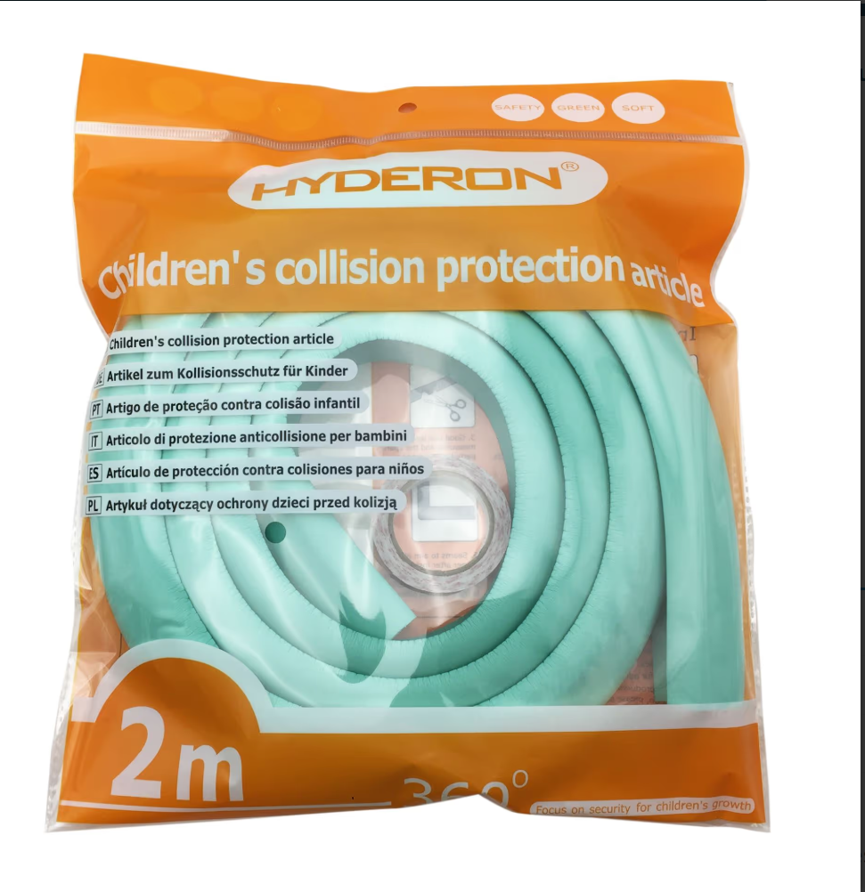 Hyderon light green foam edge protector strip for children's safety  ( Color May Vary )