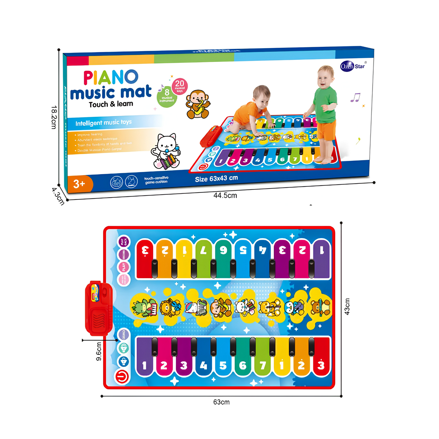 Electronic Music Blanket Kids Educational Piano Mat Toy for Playing Baby Kids