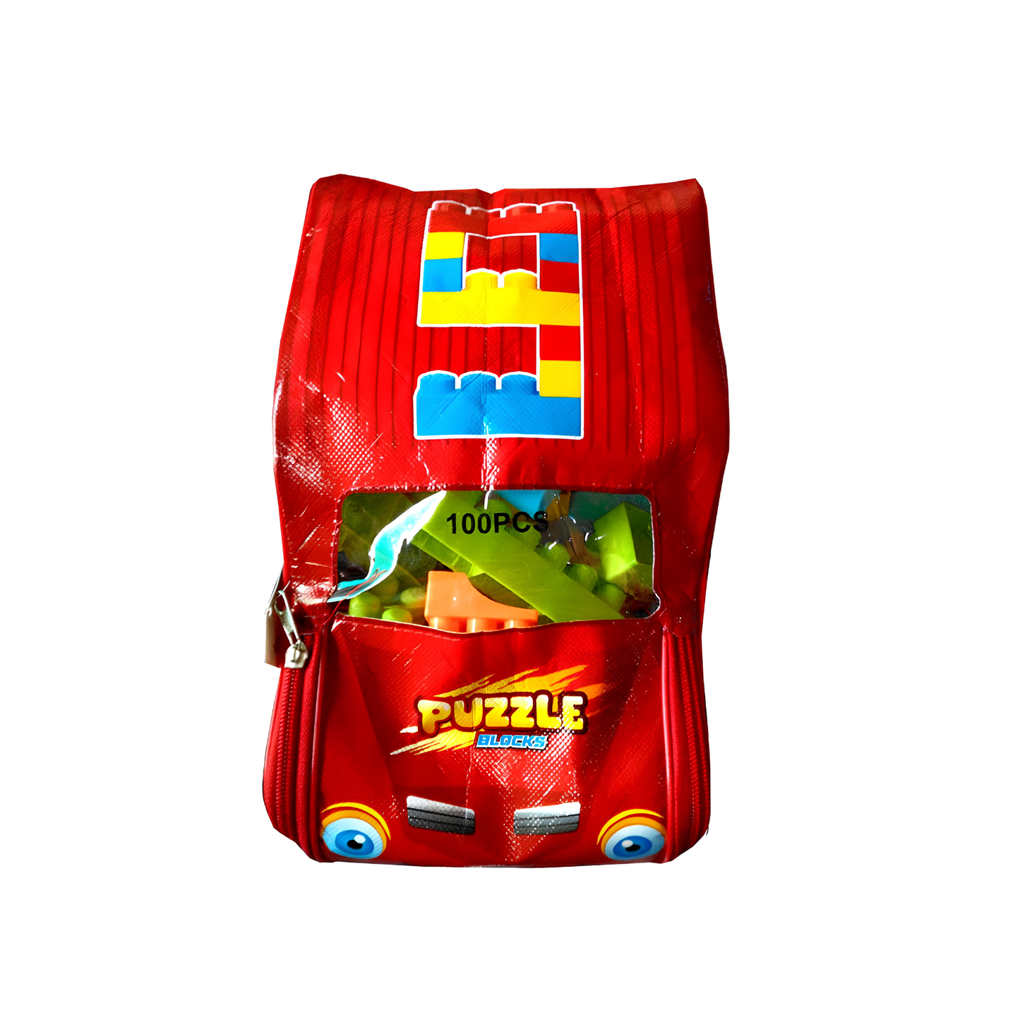 Planet of Toys 200 Pieces Building Blocks in Car Shaped Backpack