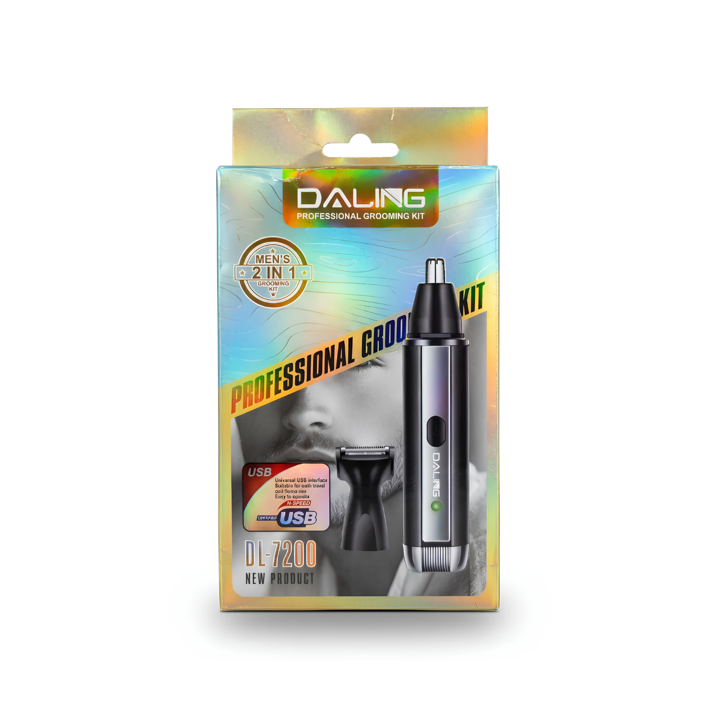 Daling 4-in-1 Professional Grooming Kit – Nose, Beard, Eyebrow & Detail Trimmer | USB Rechargeable