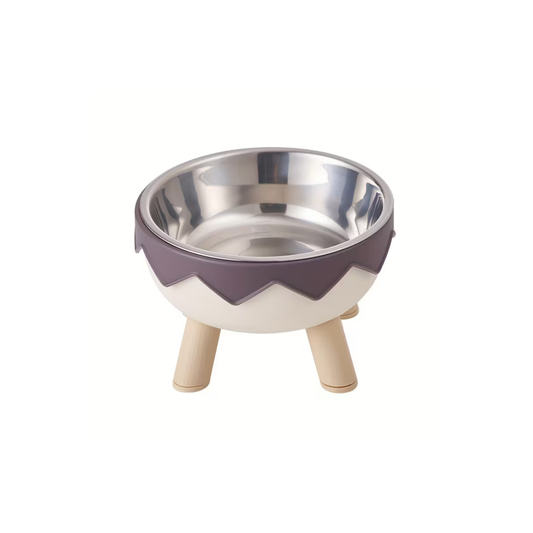 Large Capacity Stainless Steel Dog & Cat Feeding & Watering Bowls with High Feet, Neck Protection for Dogs - Durable PP Material