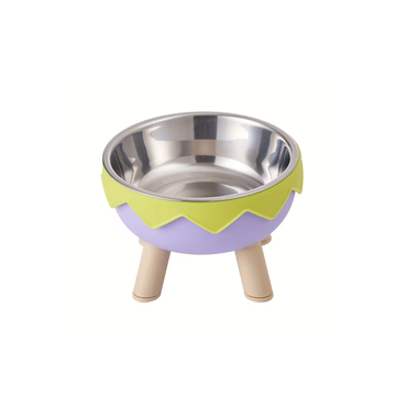 Large Capacity Stainless Steel Dog & Cat Feeding & Watering Bowls with High Feet, Neck Protection for Dogs - Durable PP Material