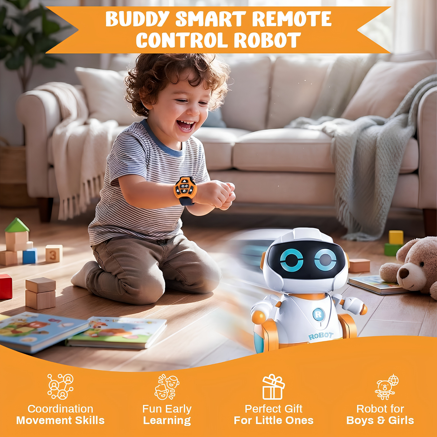 Intelligent Interactive Line Following Robot with Watch Remote
