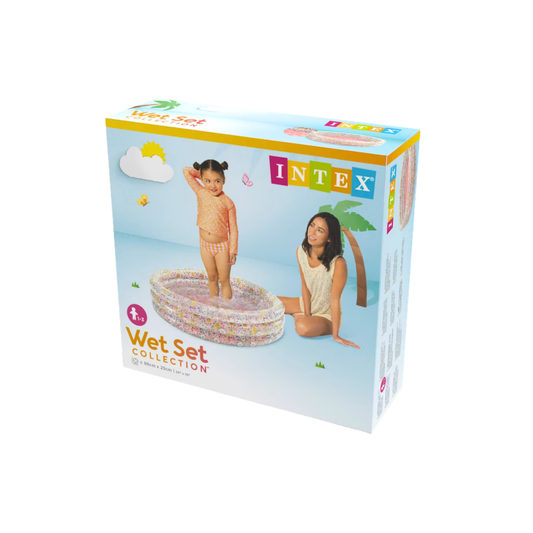 Floral-patterned Intex inflatable baby pool