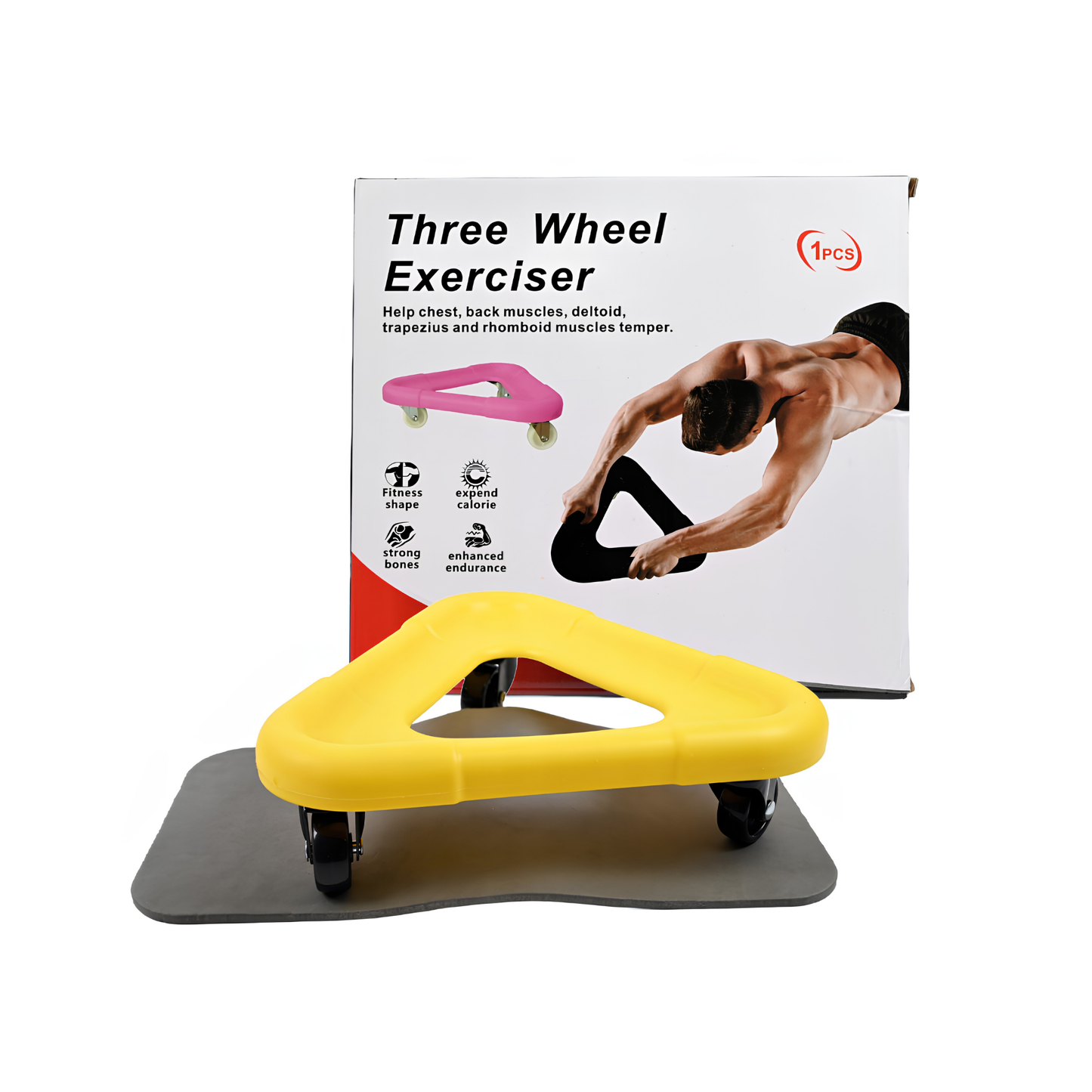 Ab Triangular Wheel Roller, Exercise Wheel Roller - Portable Gym Ab Core Workout