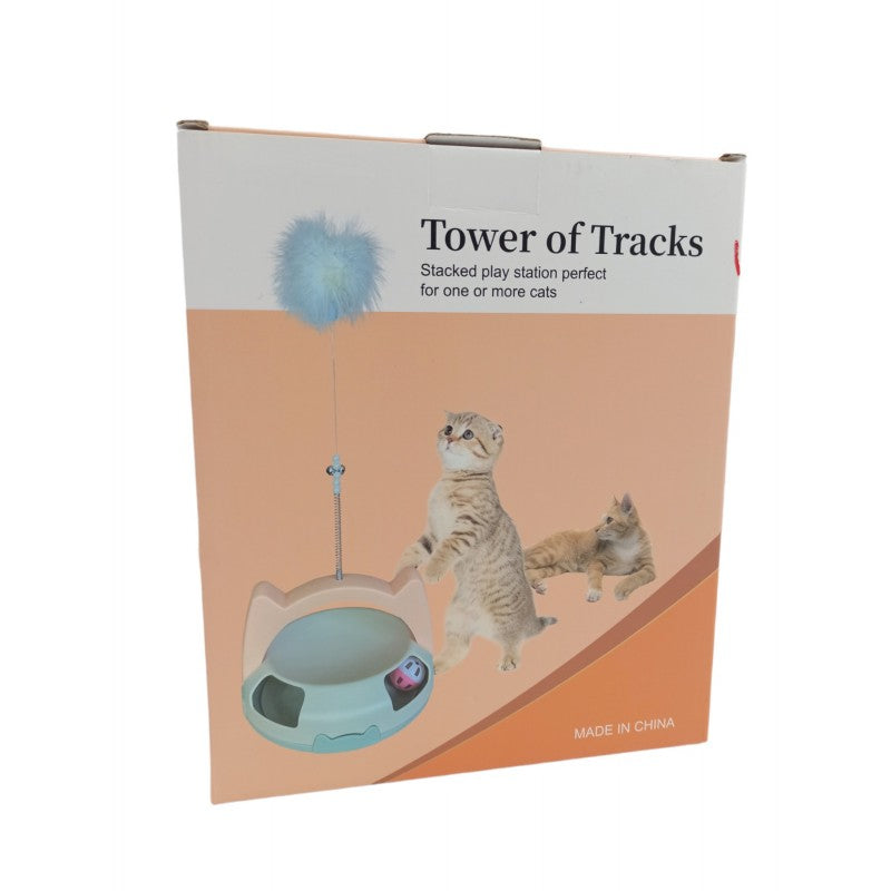 Tower of Tracks interactive cat toy