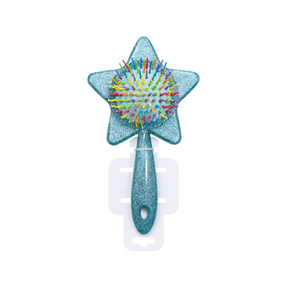 Creative Design Baby Brush for Toddler Girl Sweet Five-pointed Star Sequins Hair Comb Portable Kids Girl Hairbrush